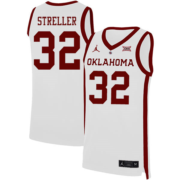 Oklahoma Sooners #32 Read Streller College Basketball Jerseys Sale-White